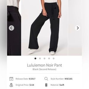 Lululemon Noir Career Pant | 10